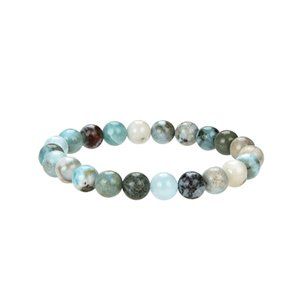 Larimar Gemstone Stretch Bracelet 8mm